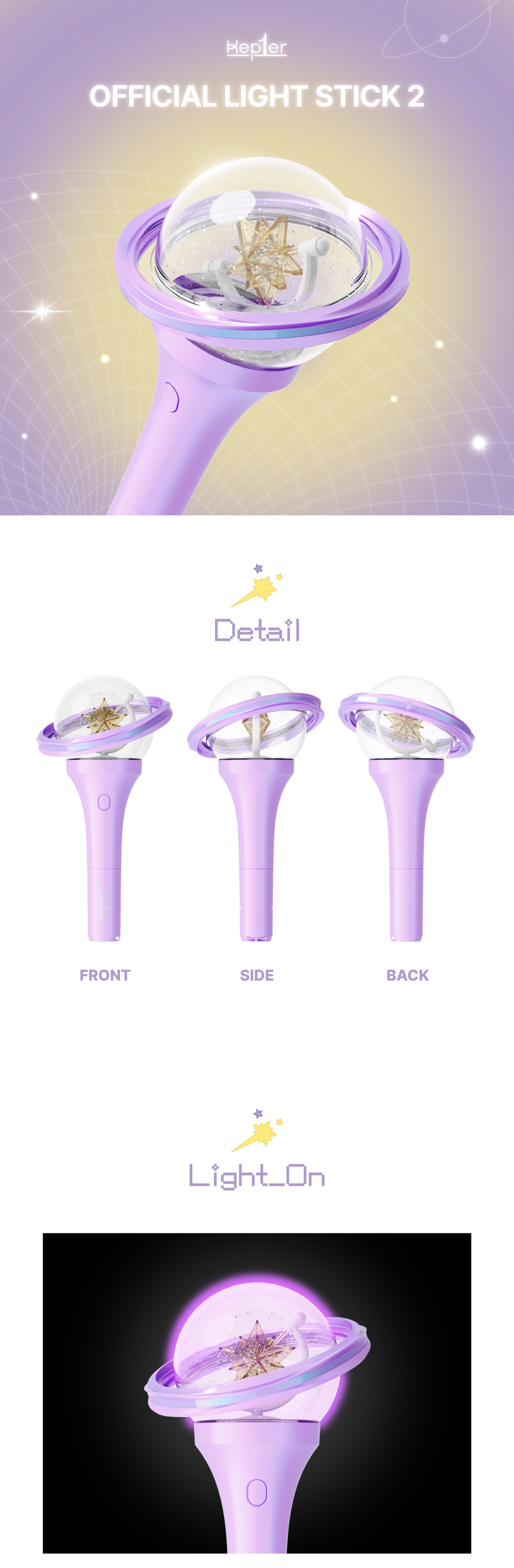 Pre-Order] Kep1er Official Light Stick Ver.2 + Photocard